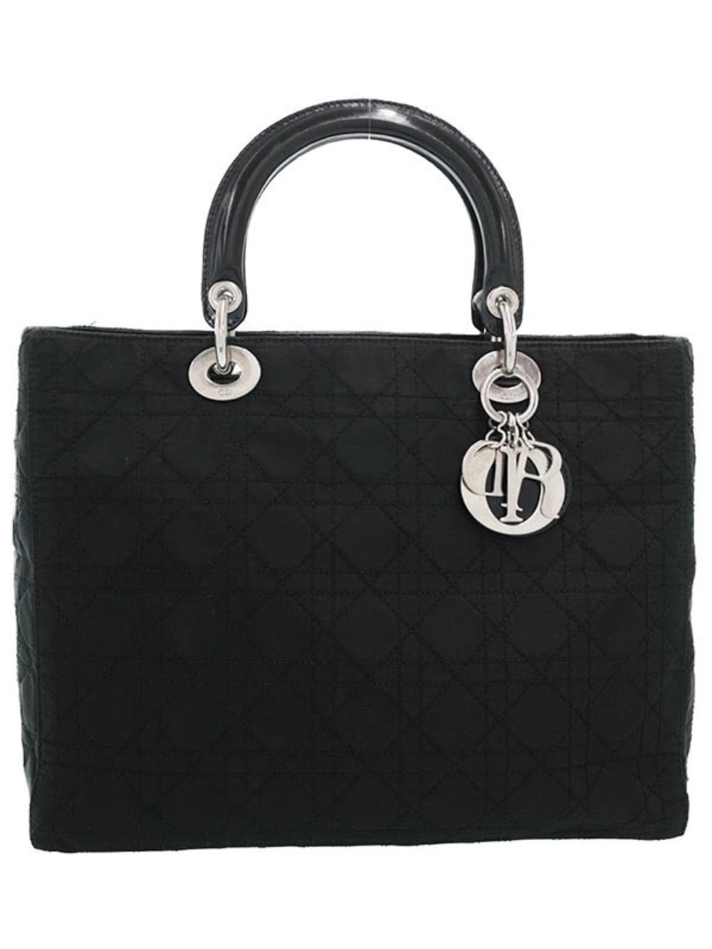 Christian Dior Cannage Quilted Lady Dior Bag black